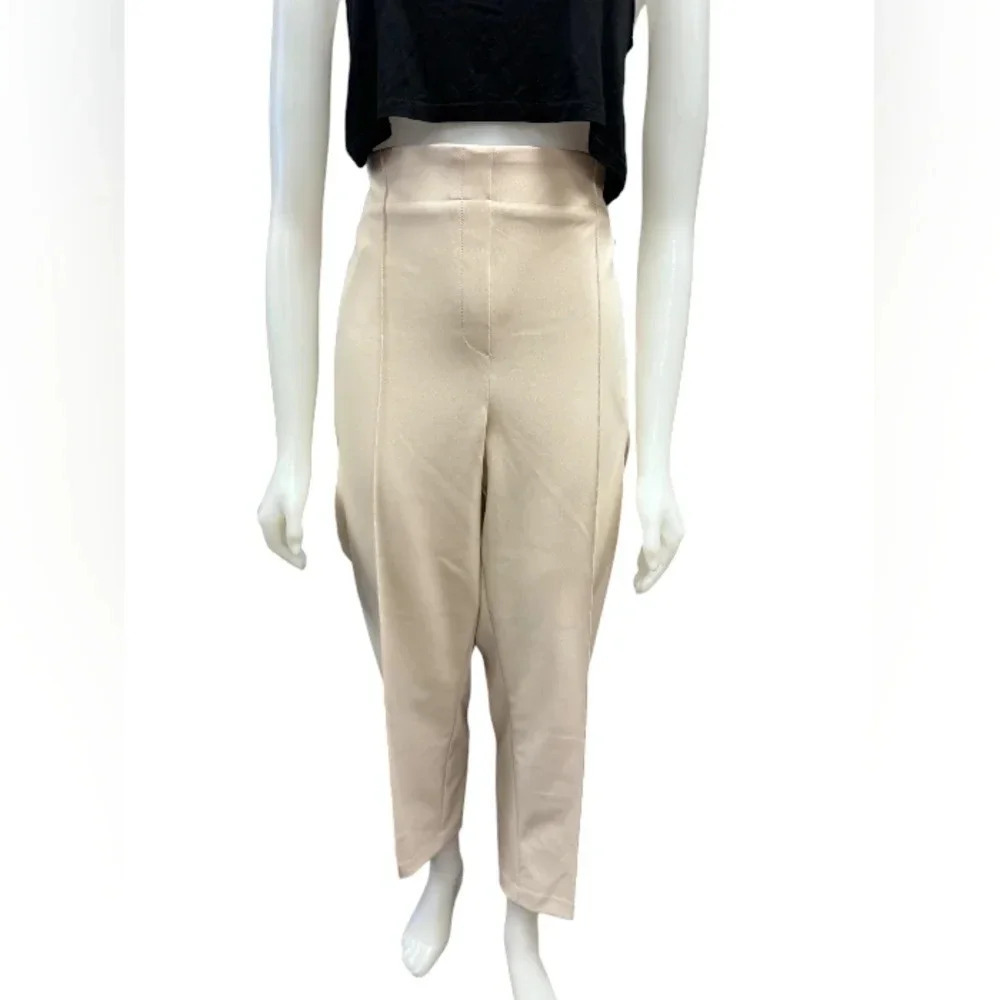 Rachel Zoe NWT Cream Colored Straight Leg Pleated Trousers